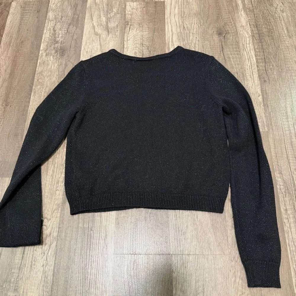 The Children's Place Girls Sparkly Long‎ Sleeve Cardigan Sweater, Size M 7/8
